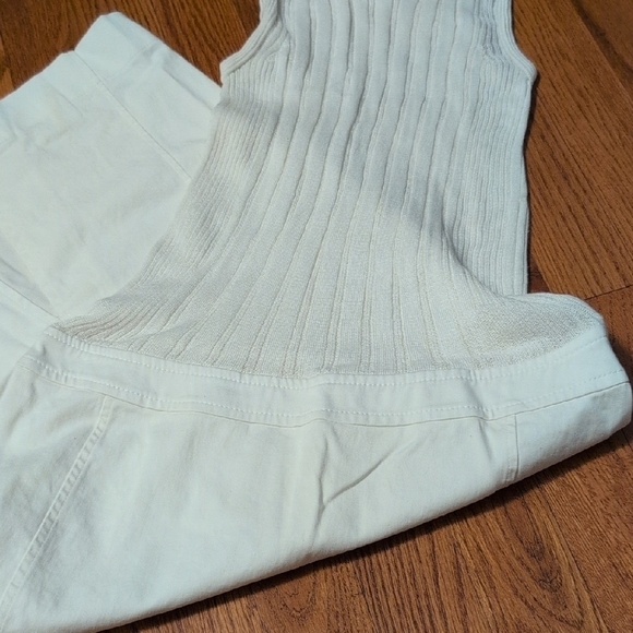 Piazza Sempione White Knit Sleeveless Dress - Picture 6 of 8